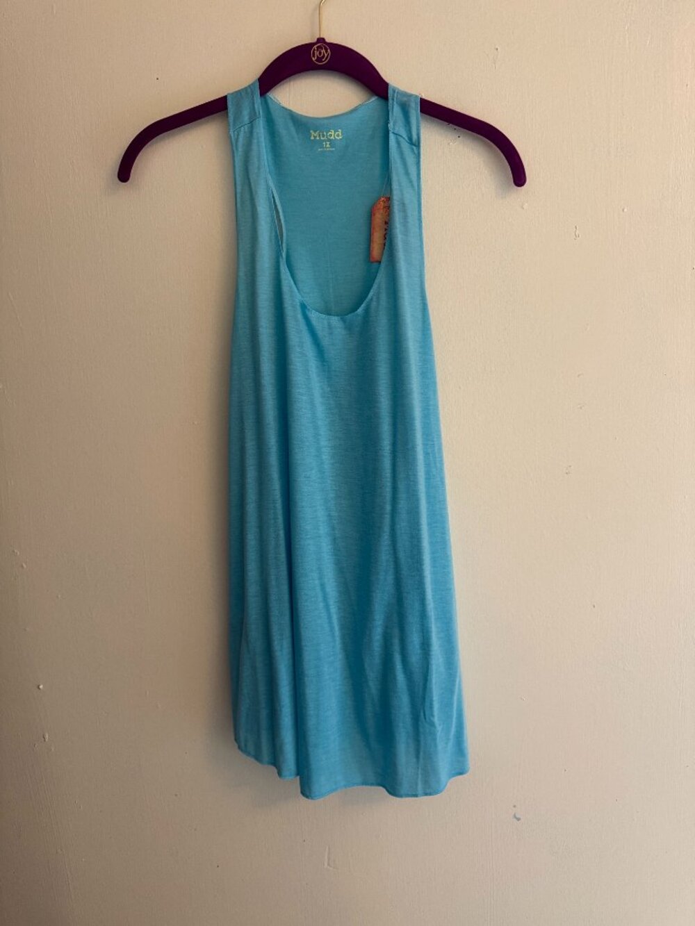Mudd Turquoise Racerback Tank Top Plus Size 1X NWT